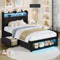 Twin Bed  LED Lights &Charging Station